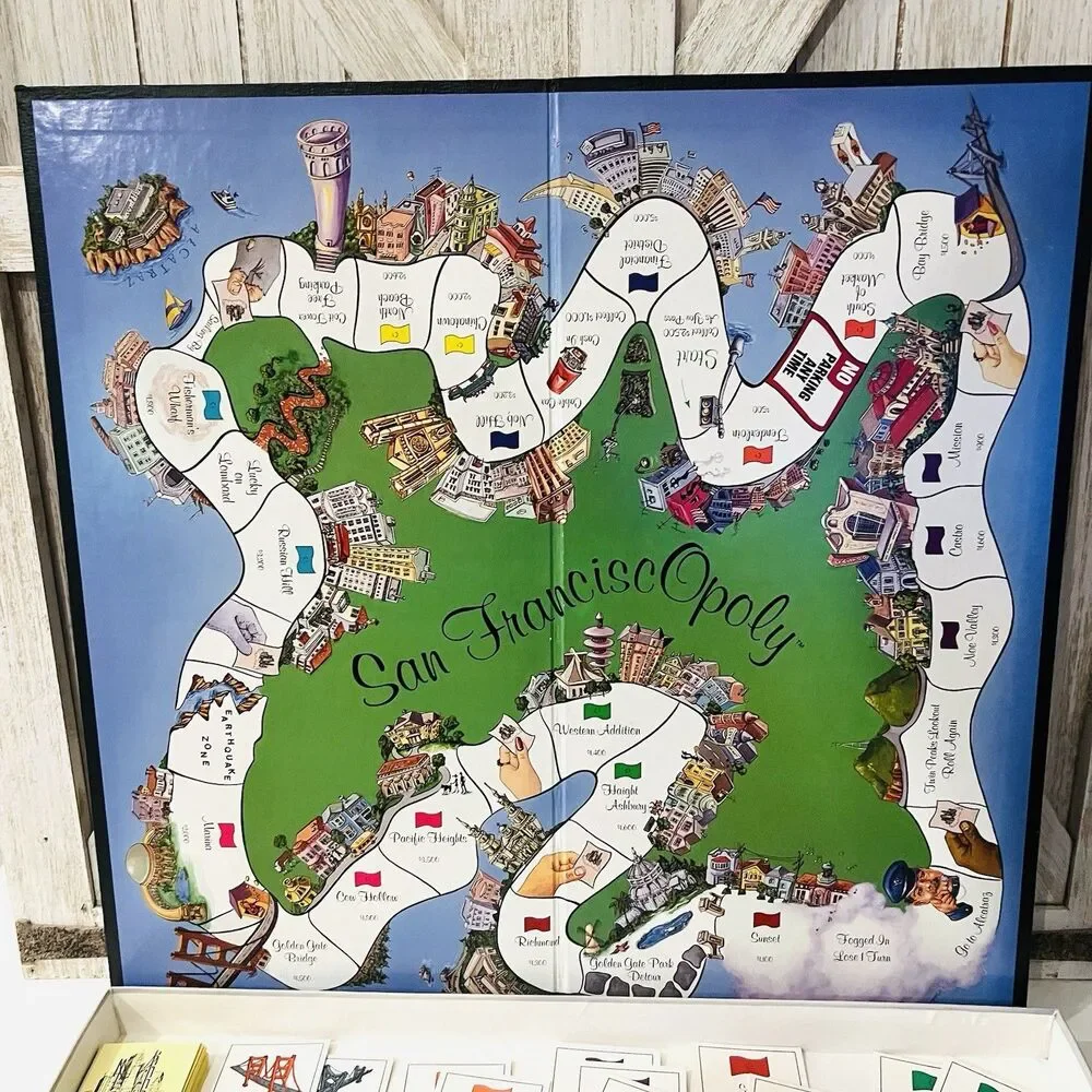 San FranciscoOpoly Board Game 1994 Global Games Monopoly Style City Edition